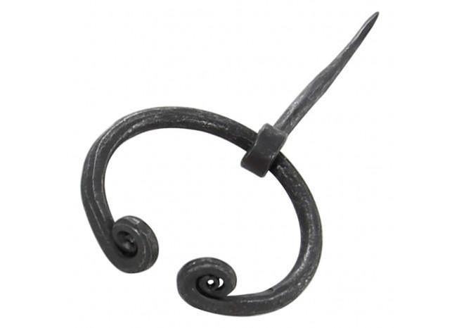 Hand Forged Iron Penannular Brooch with Rolled Ends historical period - Tophatter Daily Deals
