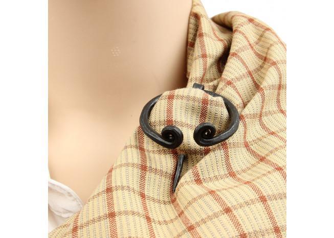 Hand Forged Iron Penannular Brooch with Rolled Ends historical period - Tophatter Daily Deals