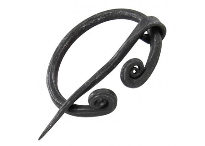 Hand Forged Iron Penannular Brooch with Rolled Ends historical period - Tophatter Daily Deals