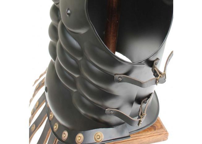 Muscular Blackened Greek Heroic Steel Cuirass historical period - Tophatter Daily Deals