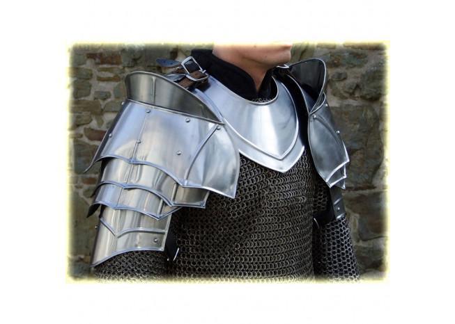 Steel Warrior Pauldron Medieval Shoulder Armor Set historical period - Tophatter Daily Deals