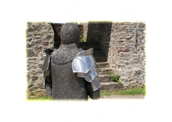 Steel Warrior Pauldron Medieval Shoulder Armor Set historical period - Tophatter Daily Deals