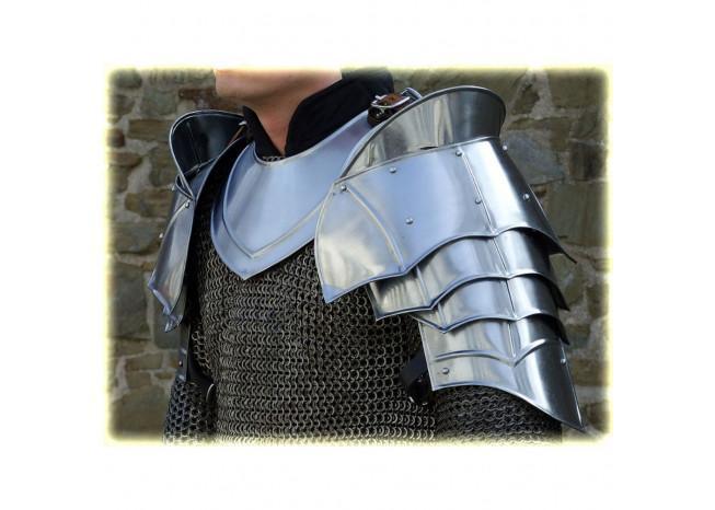 Steel Warrior Pauldron Medieval Shoulder Armor Set historical period - Tophatter Daily Deals