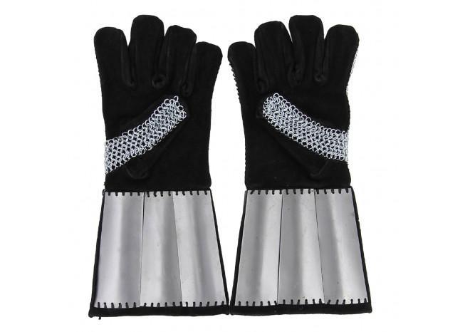 Medieval Holy Land and Defender Chainmail Gauntlets with Plates historical period - Tophatter Daily Deals