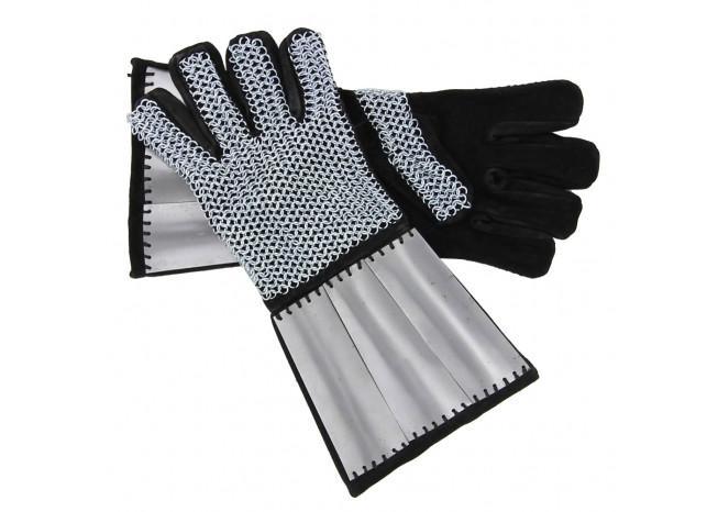 Medieval Holy Land and Defender Chainmail Gauntlets with Plates historical period - Tophatter Daily Deals