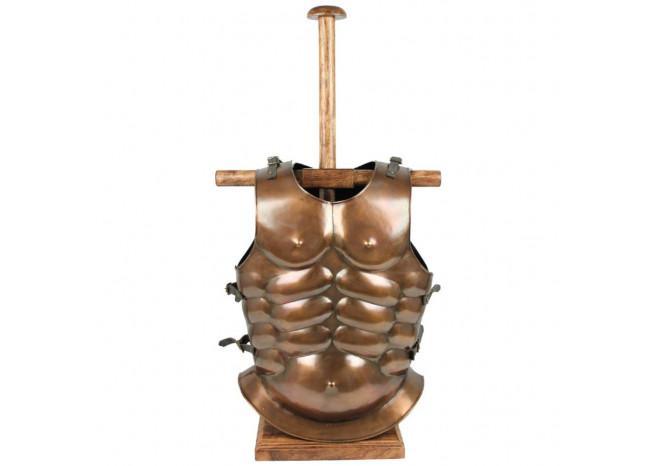 Armor Breastplate & Helmet Wooden Display Stand swords - Tophatter Daily Deals