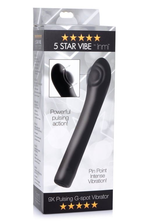 INMI 5 Star 9X Pulsing G-Spot Vibe Black Slim Flexible Silicone Vibrator > Sex Toys For Ladies > G-Spot Vibrators - Tophatter Daily Deals