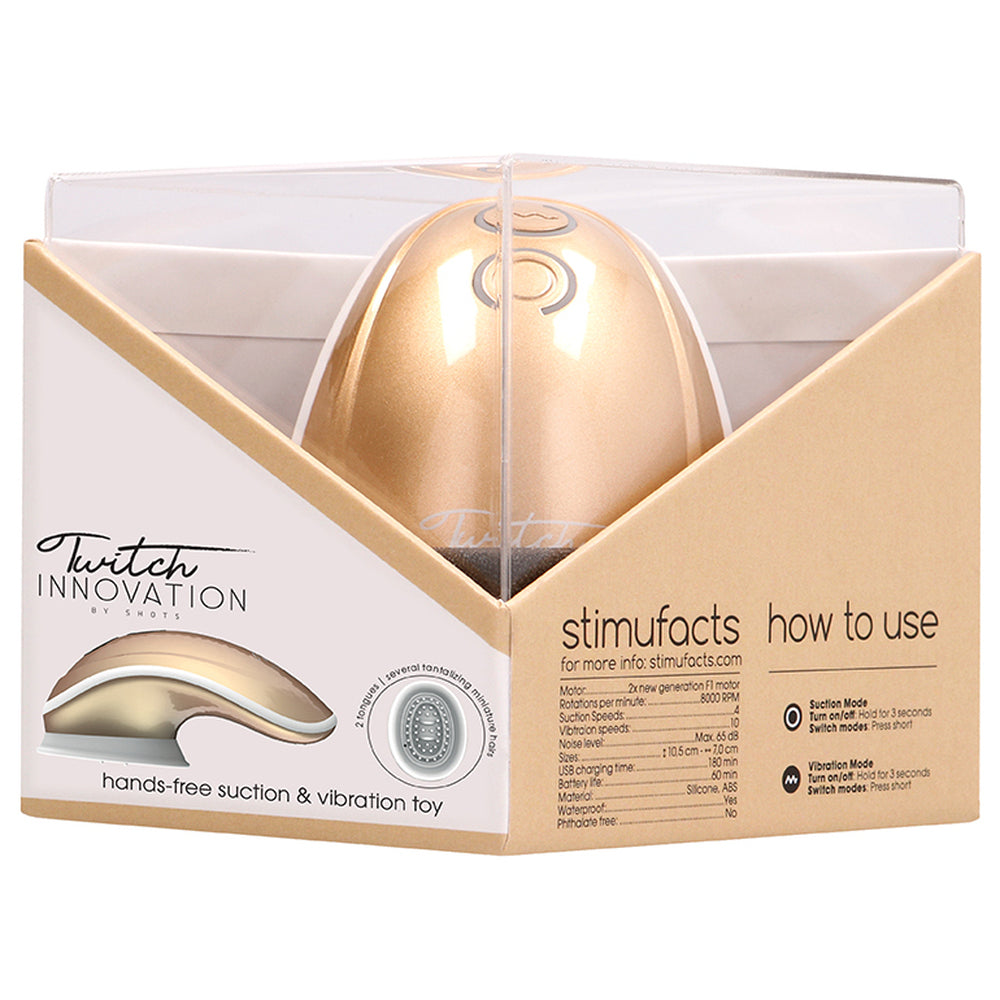Twitch Gold – Hands-Free Suction and Vibration Toy > Sex Toys For Ladies > Clitoral Vibrators and Stimulators - Tophatter Daily Deals