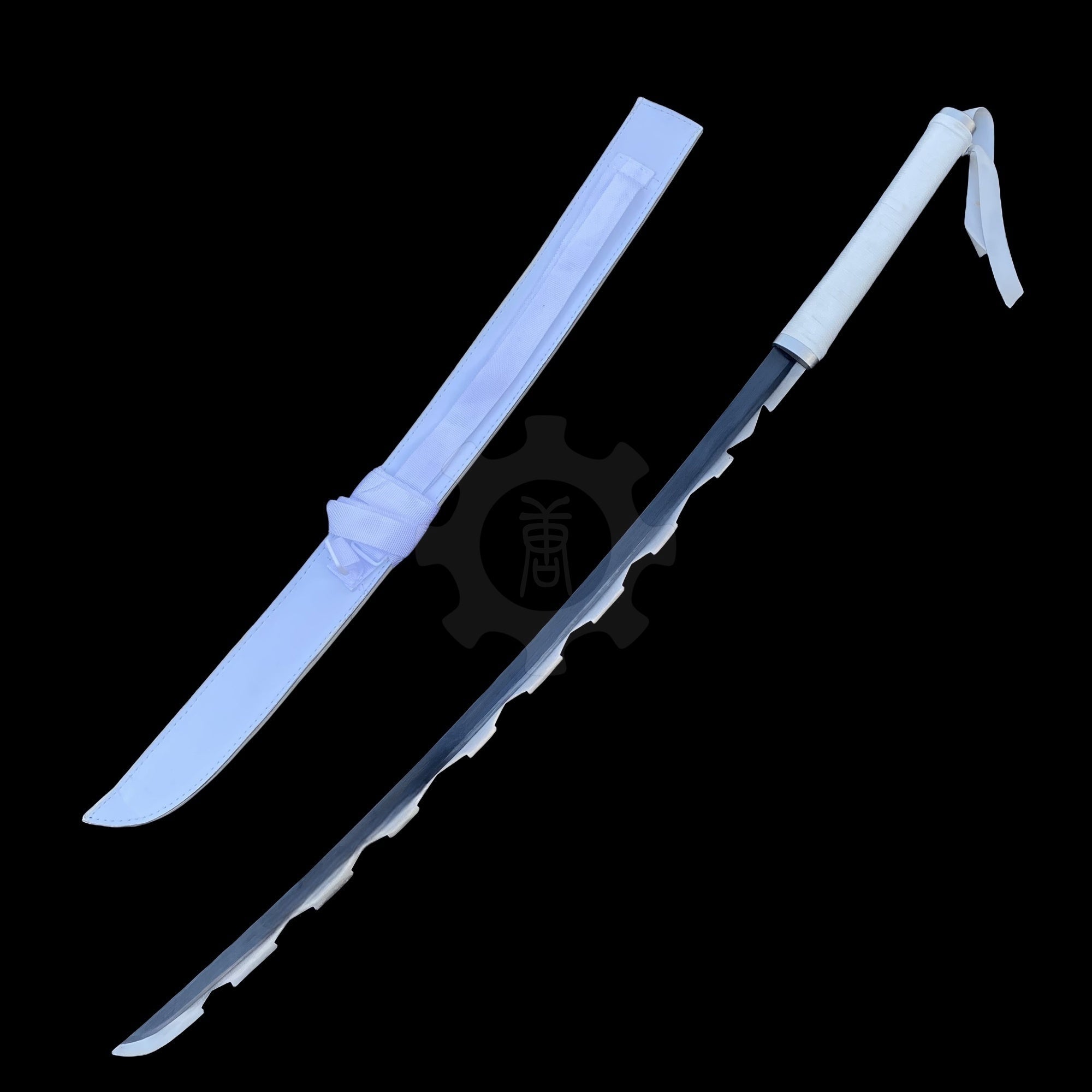 IRL Inosuke Duo Nichirin Sword Anime Katana Carbon Steel Version Only One - Tophatter Daily Deals