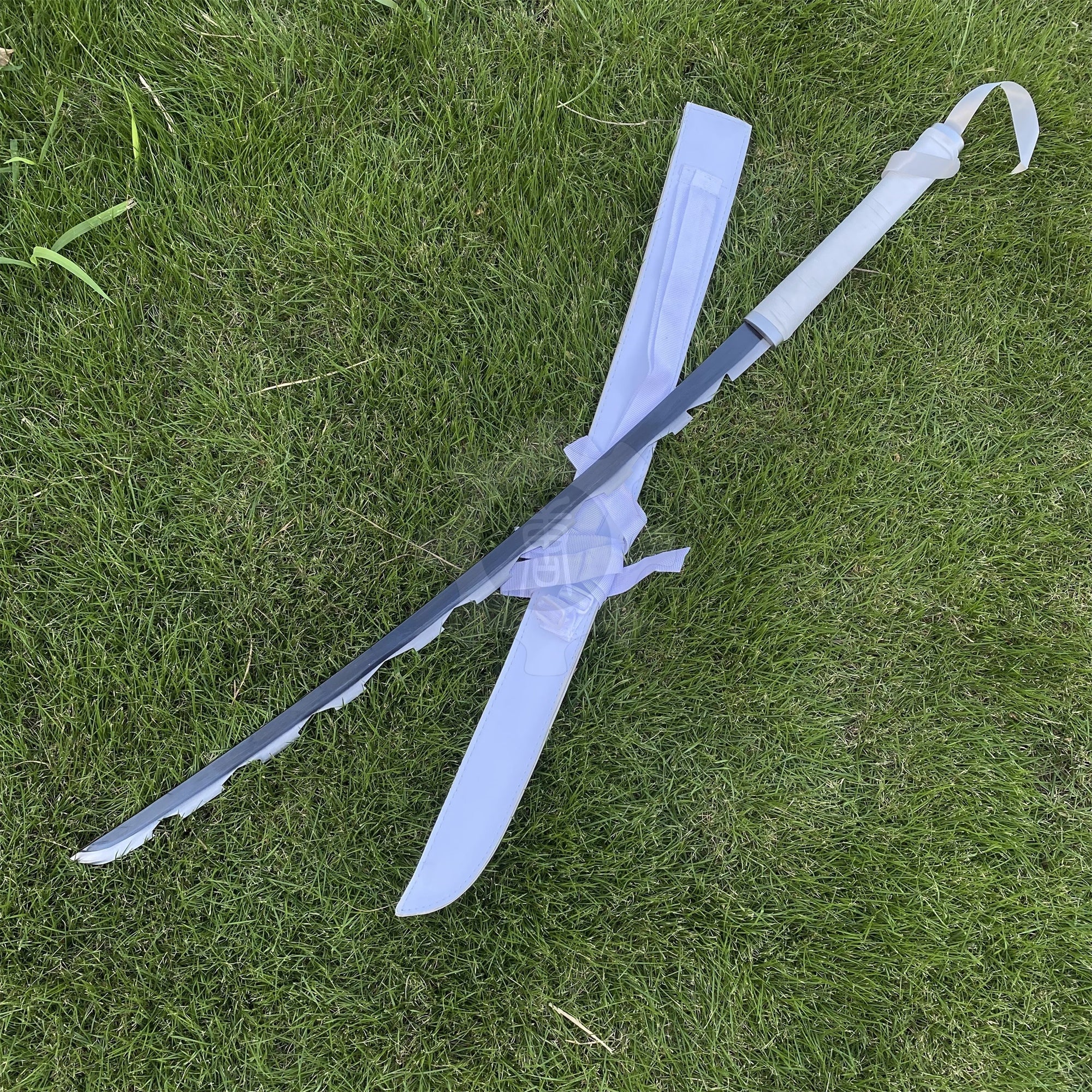 IRL Inosuke Duo Nichirin Sword Anime Katana Carbon Steel Version - Tophatter Daily Deals