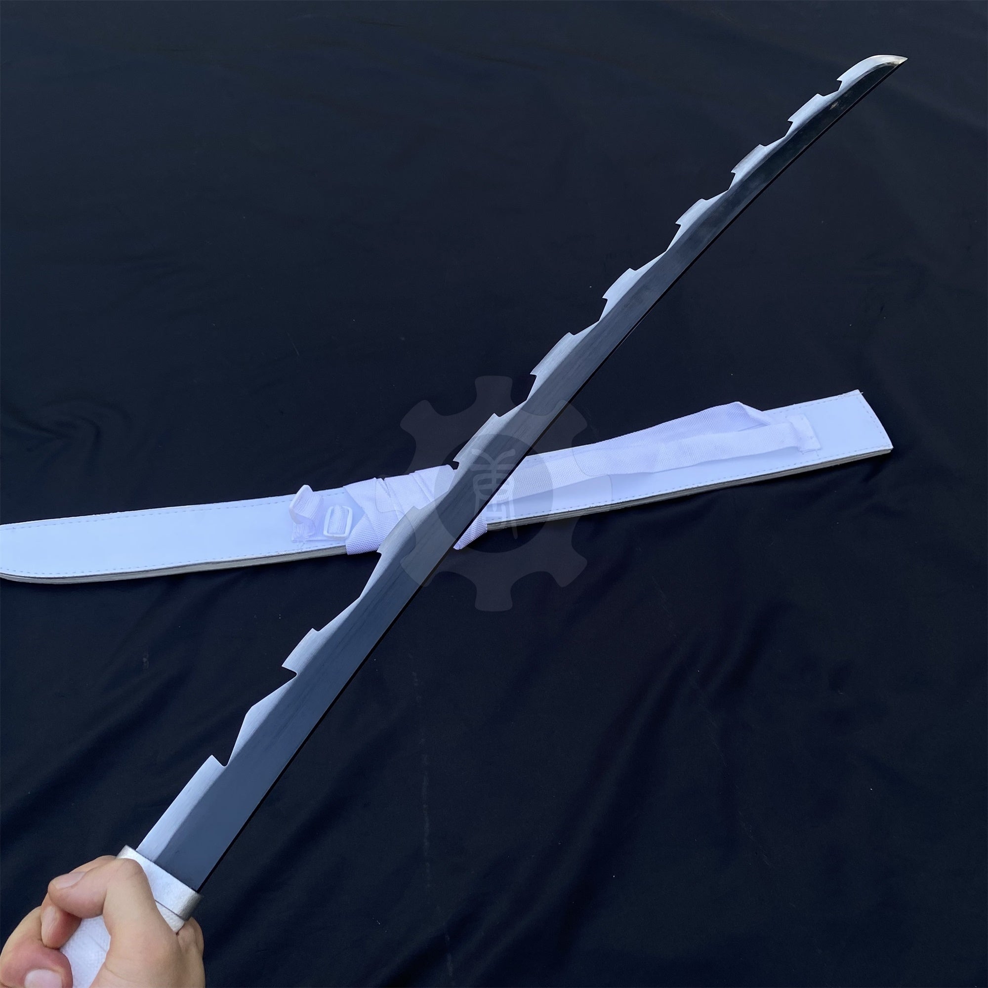 IRL Inosuke Duo Nichirin Sword Anime Katana Carbon Steel Version - Tophatter Daily Deals