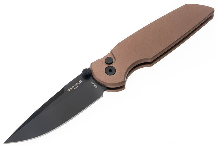 Pro-Tech Knives TR-3 Integrity Manual - FDE Handle - Black Blade - INT103-FDE Folding Knives - Tophatter Daily Deals
