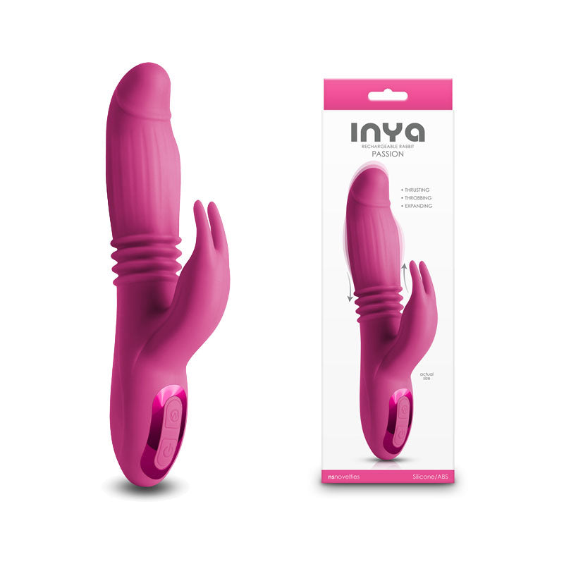 INYA Passion 22.2 cm Thrusting Rabbit Vibrator > Vibrators > Ladies > Rabbit Multi - Tophatter Daily Deals