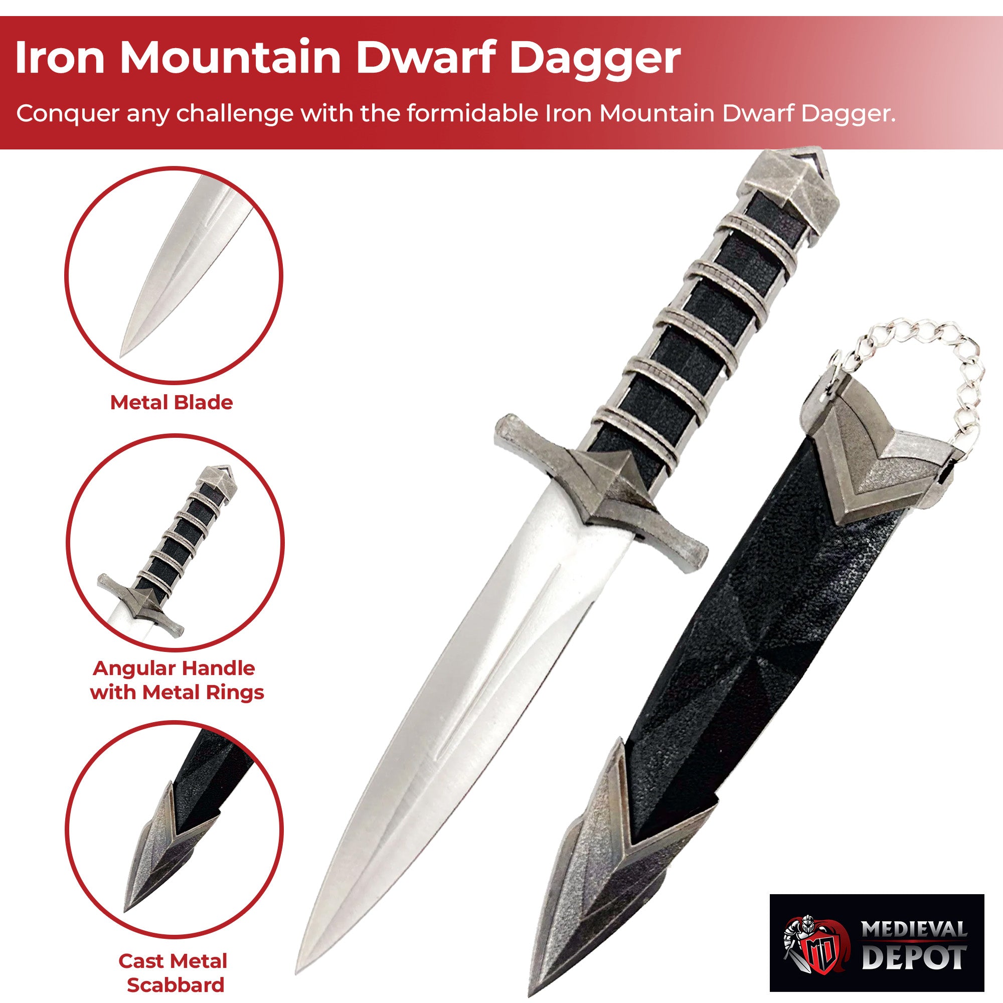 Iron Mountain Dwarf Dagger Dagger - Tophatter Daily Deals