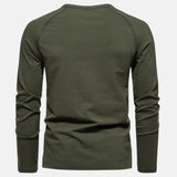 Lightweight Mens Long Sleeve Henley - Fitted Cotton, Casual - Tophatter Daily Deals
