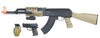 AK-47 Tactical Airsoft AEG Rifle w/ Pistol & BB Grenade ( Tan ) Electric Gun - TOPHATTER'S ARMORY DEALS Collectible Weapons - Tophatter Daily Deals