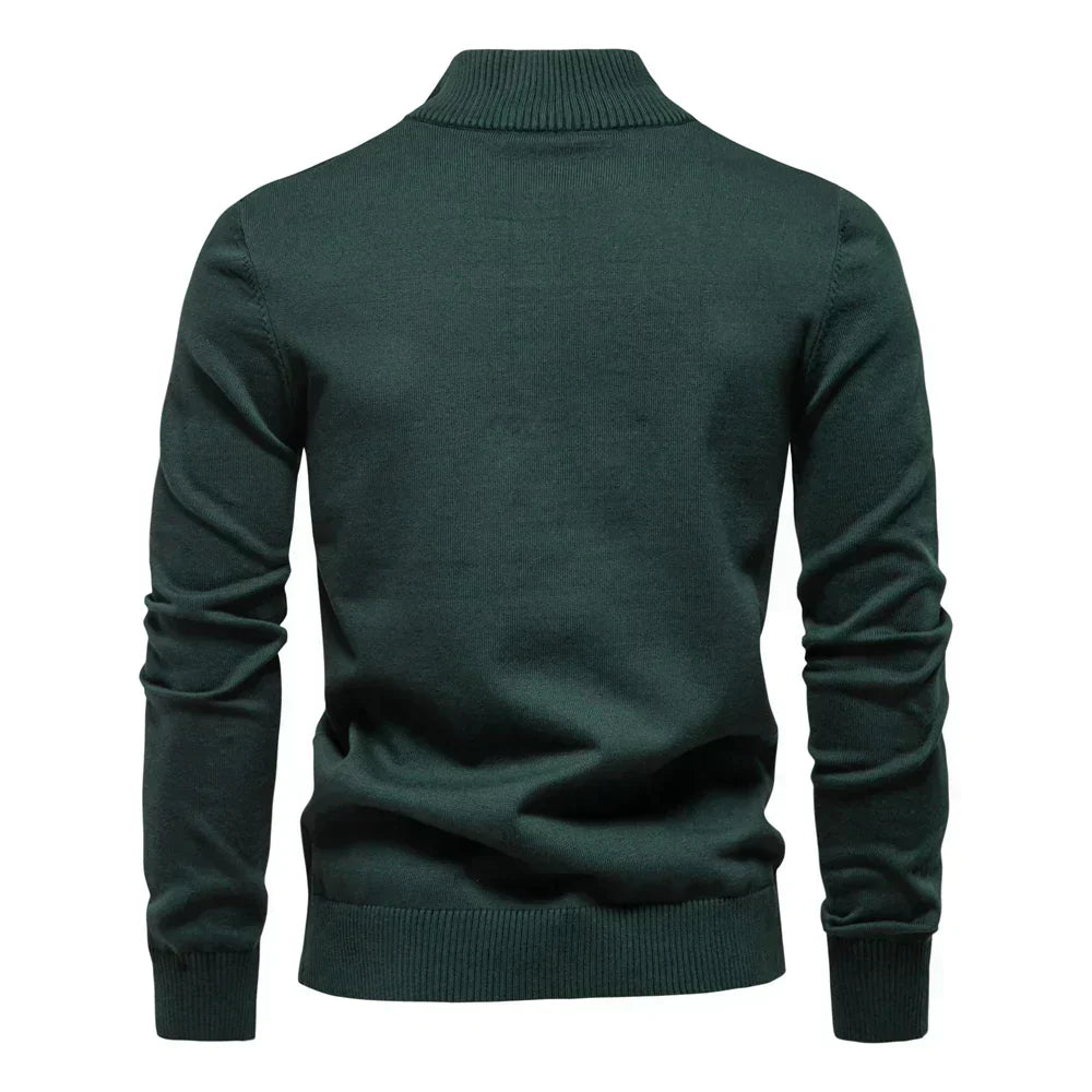 Fitted Classic Men's Half Zip Sweater - Slim Knit, Everyday - Tophatter Daily Deals