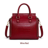 Vintage Top Handle Handbag with Crossbody Strap Wine Red Handbags & Wallets - Tophatter Daily Deals