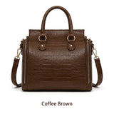Vintage Top Handle Handbag with Crossbody Strap Brown Handbags & Wallets - Tophatter Daily Deals