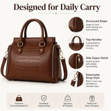 Vintage Top Handle Handbag with Crossbody Strap Handbags & Wallets - Tophatter Daily Deals