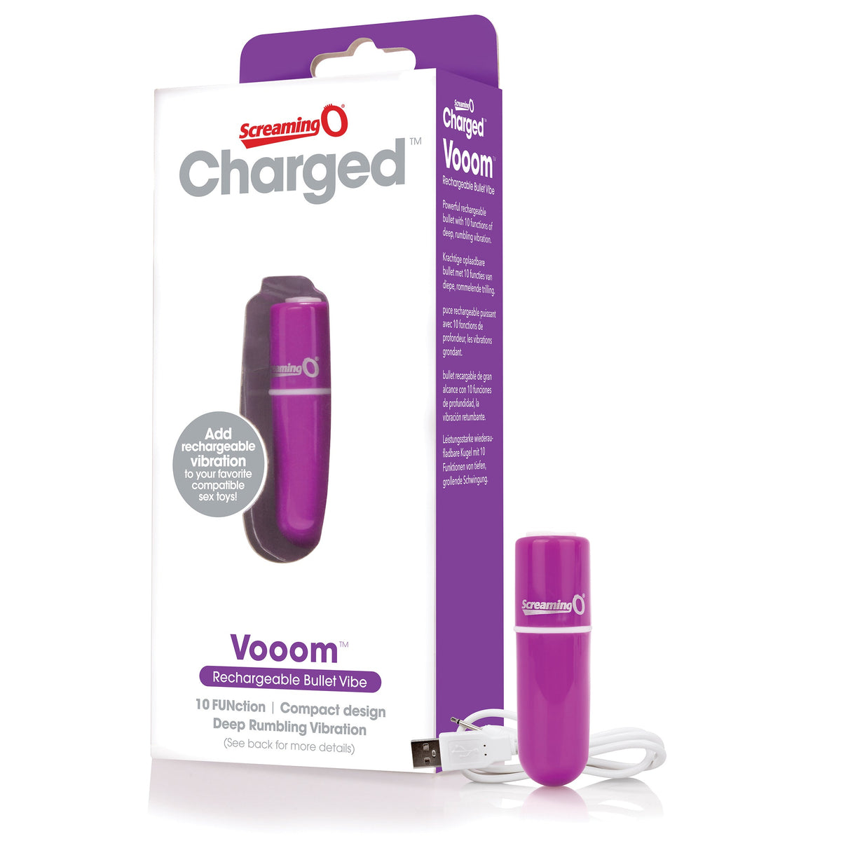 Vooom Bullet – Waterproof 10-Function Portable Bullet Vibrator > Vibrators > Mini Vibrators - Tophatter Daily Deals