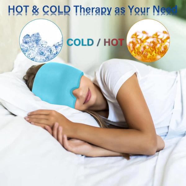 Headache and Migraine Relief Cap - Ice Mask or Hat for Migraines Tension Relief Dark and Cool Cap Hot Sale - Tophatter Daily Deals