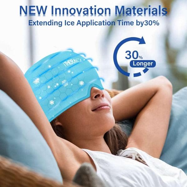 Headache and Migraine Relief Cap - Ice Mask or Hat for Migraines Tension Relief Dark and Cool Cap Hot Sale - Tophatter Daily Deals