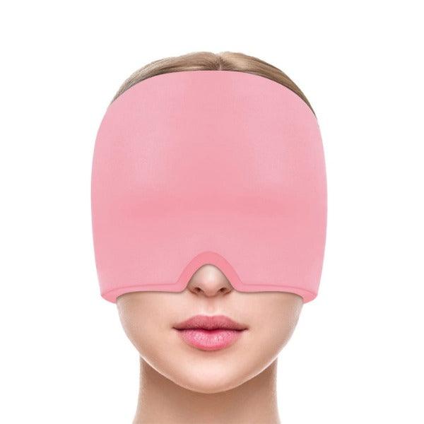 Headache and Migraine Relief Cap - Ice Mask or Hat for Migraines Tension Relief Dark and Cool Cap Pink Hot Sale - Tophatter Daily Deals