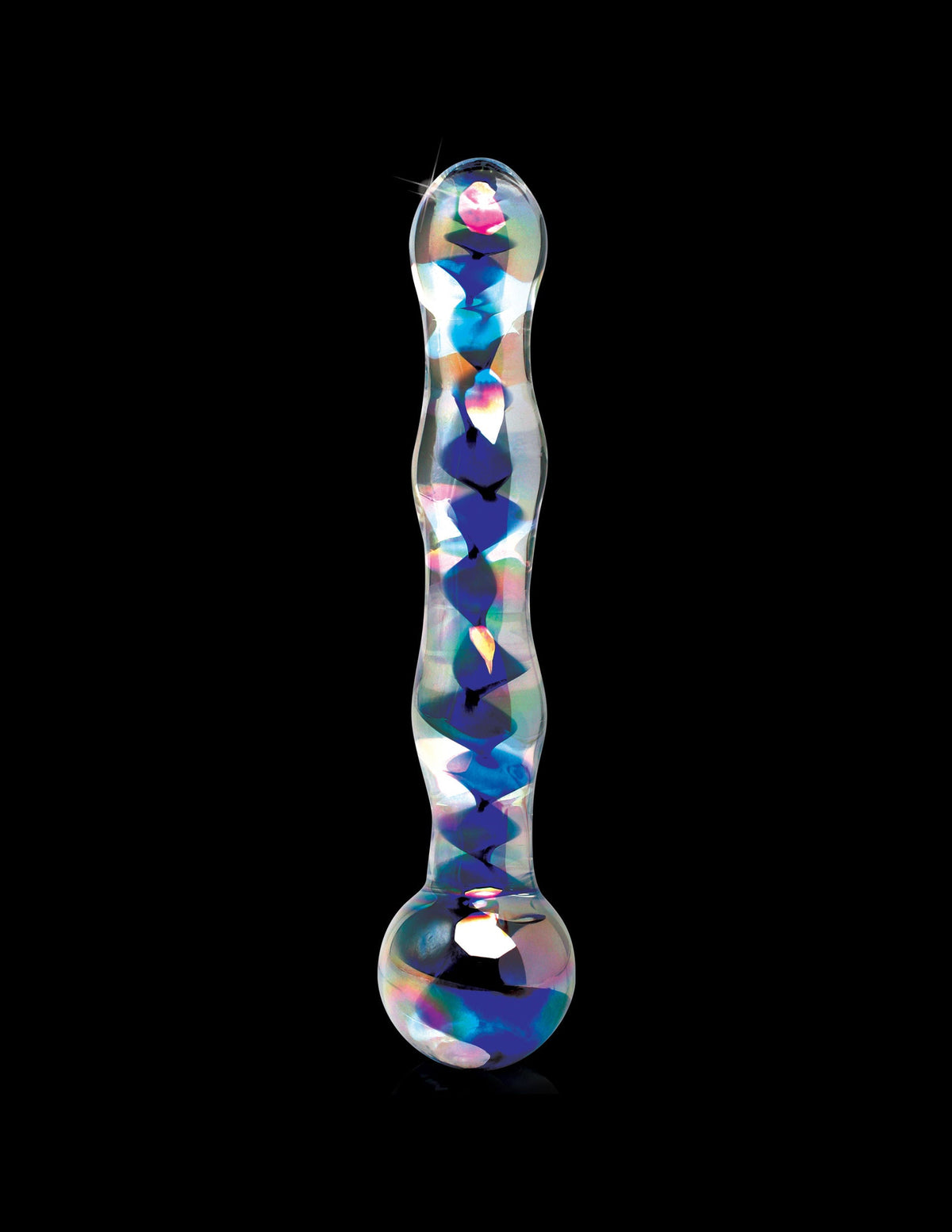 Pipedream Icicles No. 8 (Clear Blue) – Handcrafted Luxury Glass Massager Wand > Glass > Toys - Tophatter Daily Deals