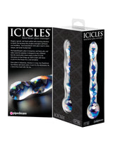 Pipedream Icicles No. 8 (Clear Blue) – Handcrafted Luxury Glass Massager Wand > Glass > Toys - Tophatter Daily Deals