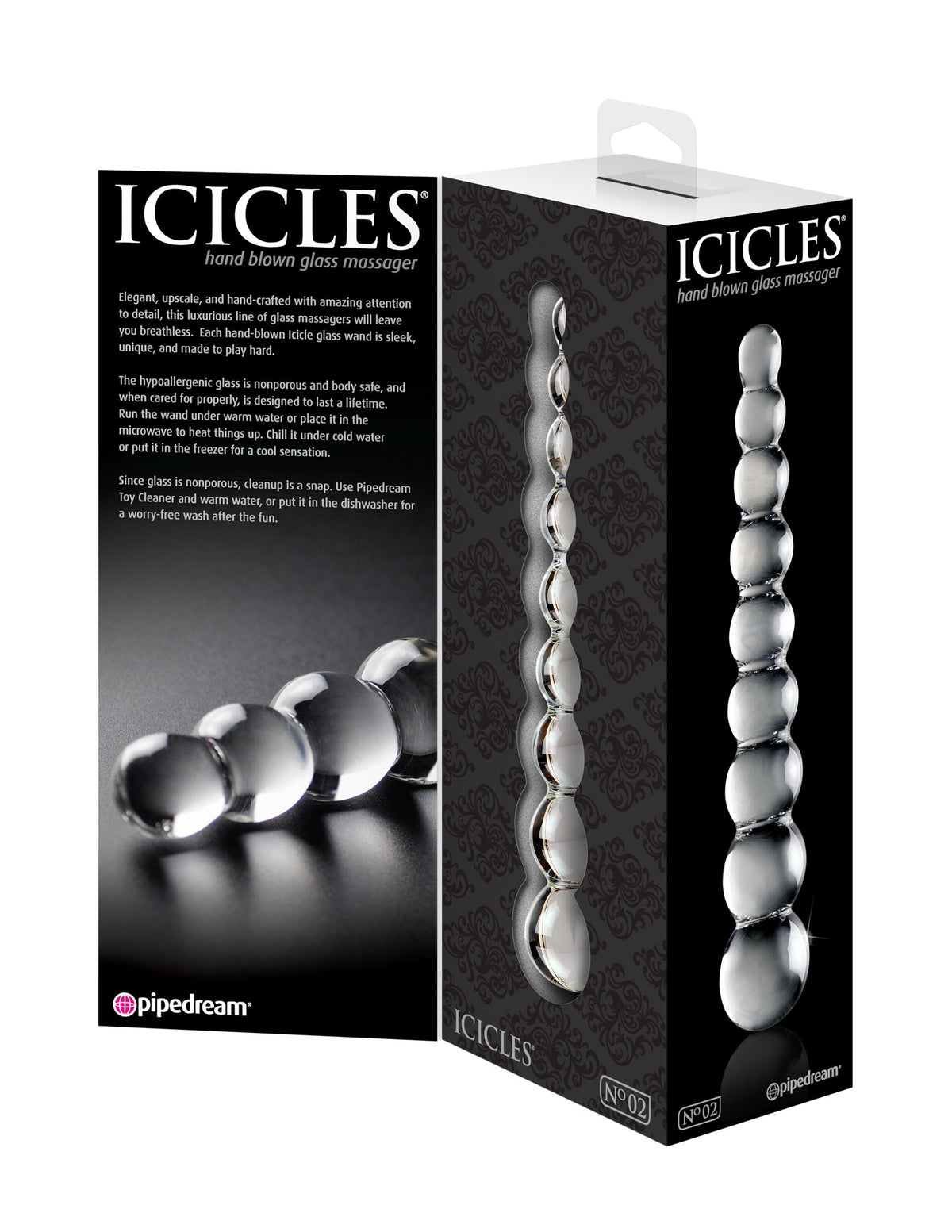 Icicles Clear Glass Massager Wand Handcrafted > Glass > Dildos - Tophatter Daily Deals