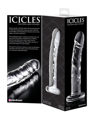 Icicles Clear Glass Massager with Curved G-Spot and P-Spot Stimulator > Glass > Dildos - Tophatter Daily Deals