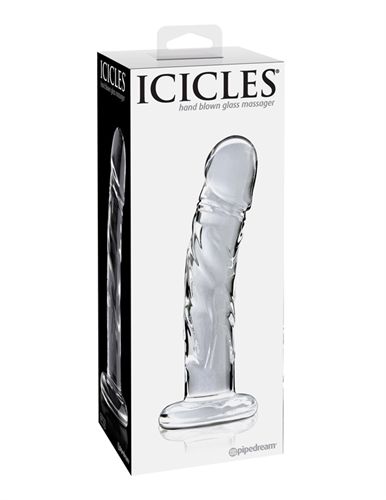 Icicles Clear Glass Massager with Curved G-Spot and P-Spot Stimulator > Glass > Dildos - Tophatter Daily Deals