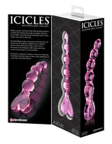 Icicles Pink Glass Massager with Heart Handle > Glass > Dildos - Tophatter Daily Deals