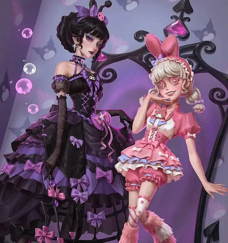 Identity V Game Cheerleader Lily Barrier Cosplay Costume Women Pink Dress Wig Anime Role Play Outfit Halloween Party Clothing - Tophatter Daily Deals