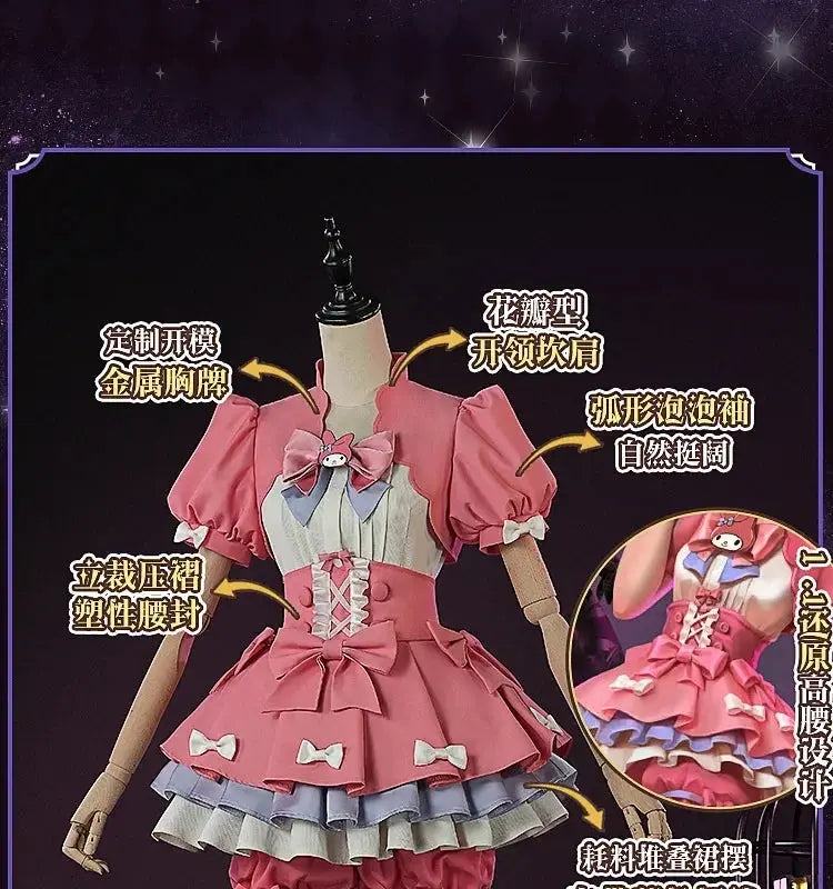 Identity V Game Cheerleader Lily Barrier Cosplay Costume Women Pink Dress Wig Anime Role Play Outfit Halloween Party Clothing - Tophatter Daily Deals