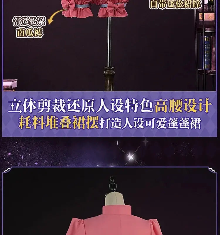 Identity V Game Cheerleader Lily Barrier Cosplay Costume Women Pink Dress Wig Anime Role Play Outfit Halloween Party Clothing - Tophatter Daily Deals