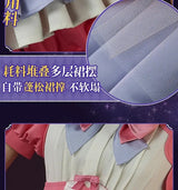 Identity V Game Cheerleader Lily Barrier Cosplay Costume Women Pink Dress Wig Anime Role Play Outfit Halloween Party Clothing - Tophatter Daily Deals
