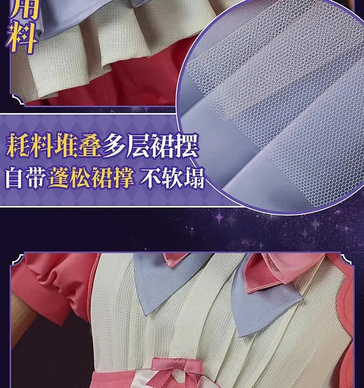 Identity V Game Cheerleader Lily Barrier Cosplay Costume Women Pink Dress Wig Anime Role Play Outfit Halloween Party Clothing - Tophatter Daily Deals