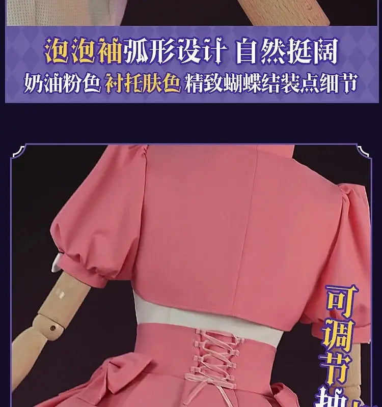 Identity V Game Cheerleader Lily Barrier Cosplay Costume Women Pink Dress Wig Anime Role Play Outfit Halloween Party Clothing - Tophatter Daily Deals
