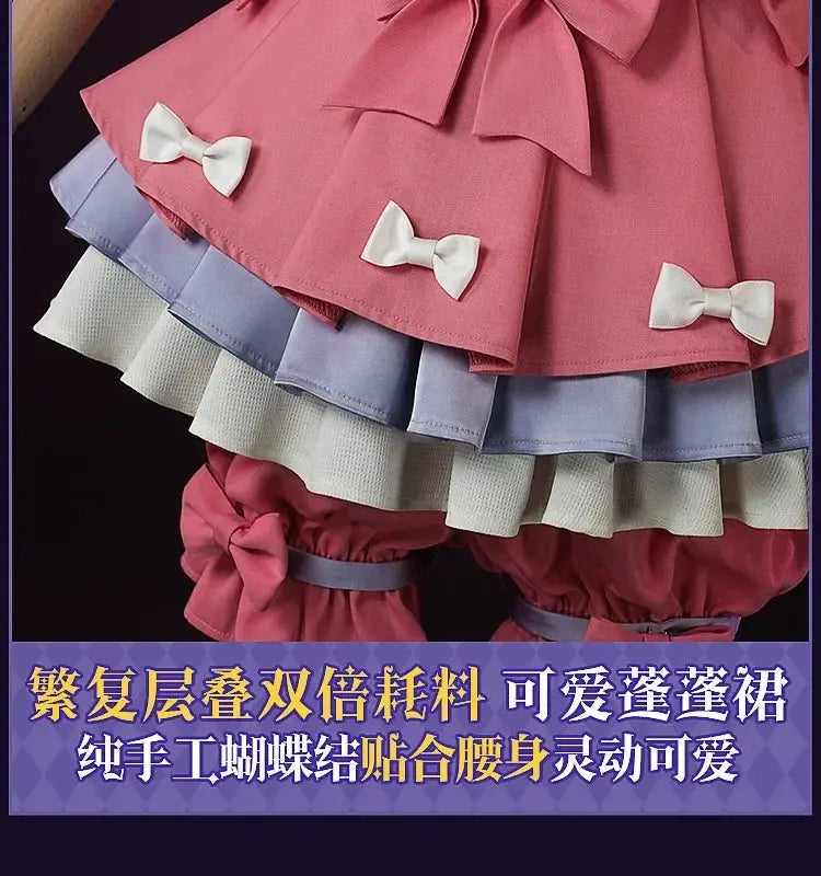 Identity V Game Cheerleader Lily Barrier Cosplay Costume Women Pink Dress Wig Anime Role Play Outfit Halloween Party Clothing - Tophatter Daily Deals