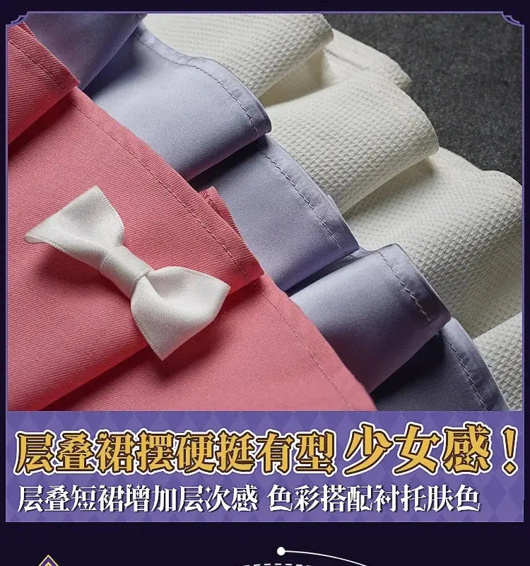 Identity V Game Cheerleader Lily Barrier Cosplay Costume Women Pink Dress Wig Anime Role Play Outfit Halloween Party Clothing - Tophatter Daily Deals