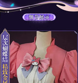 Identity V Game Cheerleader Lily Barrier Cosplay Costume Women Pink Dress Wig Anime Role Play Outfit Halloween Party Clothing - Tophatter Daily Deals