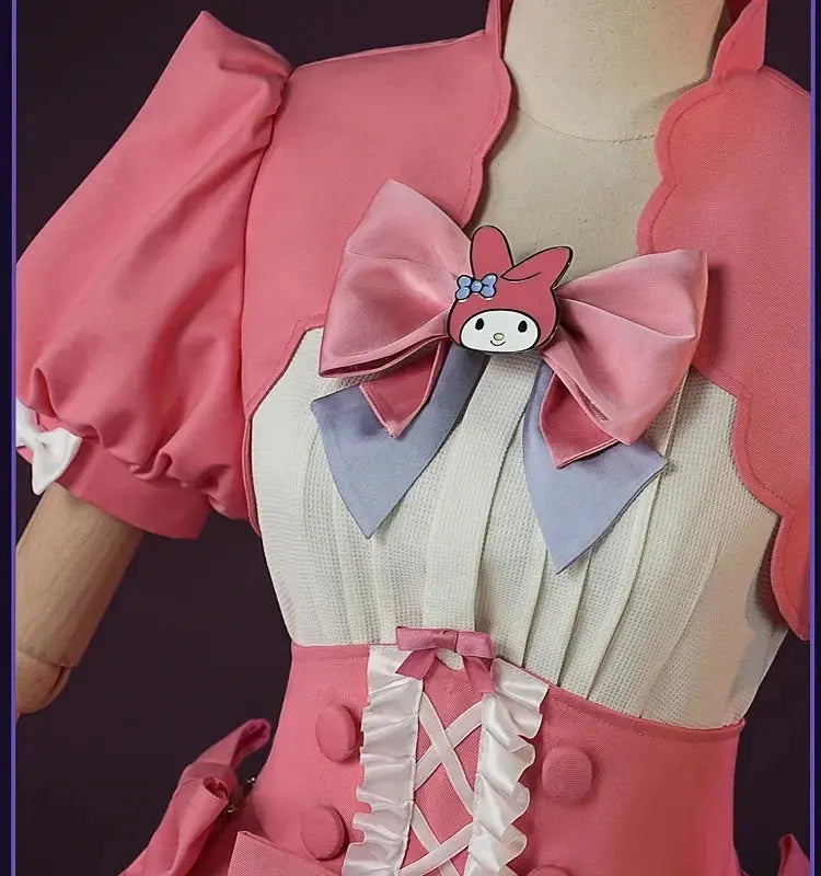 Identity V Game Cheerleader Lily Barrier Cosplay Costume Women Pink Dress Wig Anime Role Play Outfit Halloween Party Clothing - Tophatter Daily Deals