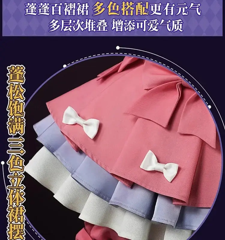 Identity V Game Cheerleader Lily Barrier Cosplay Costume Women Pink Dress Wig Anime Role Play Outfit Halloween Party Clothing - Tophatter Daily Deals