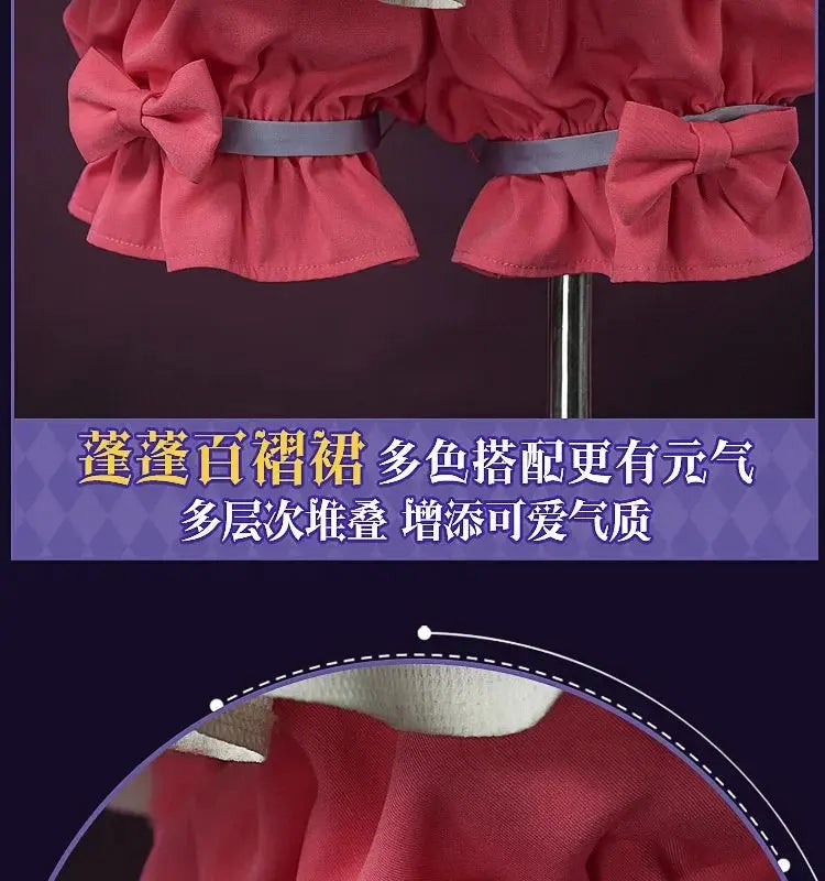 Identity V Game Cheerleader Lily Barrier Cosplay Costume Women Pink Dress Wig Anime Role Play Outfit Halloween Party Clothing - Tophatter Daily Deals