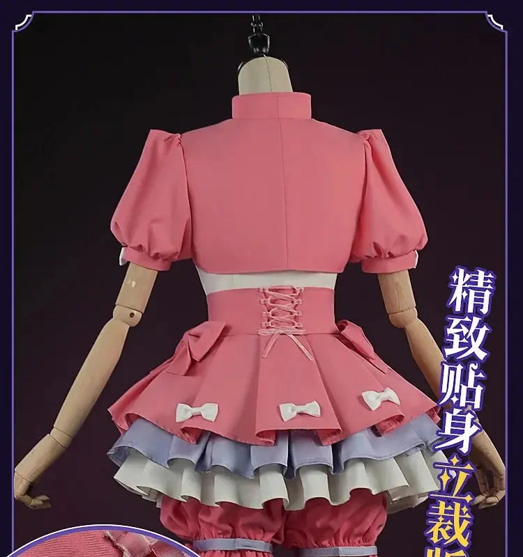 Identity V Game Cheerleader Lily Barrier Cosplay Costume Women Pink Dress Wig Anime Role Play Outfit Halloween Party Clothing - Tophatter Daily Deals