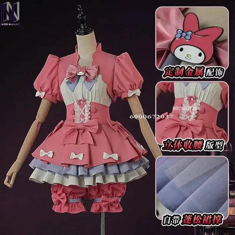 Identity V Game Cheerleader Lily Barrier Cosplay Costume Women Pink Dress Wig Anime Role Play Outfit Halloween Party Clothing - Tophatter Daily Deals