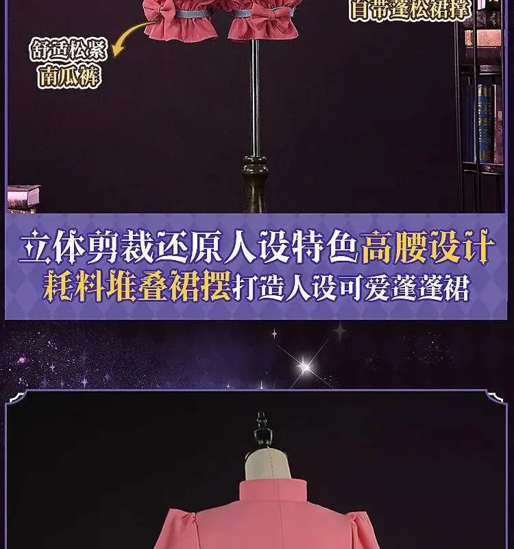 Identity V Game Cheerleader Lily Barrier Cosplay Costume Women Pink Dress Wig Anime Role Play Outfit Halloween Party Clothing - Tophatter Daily Deals