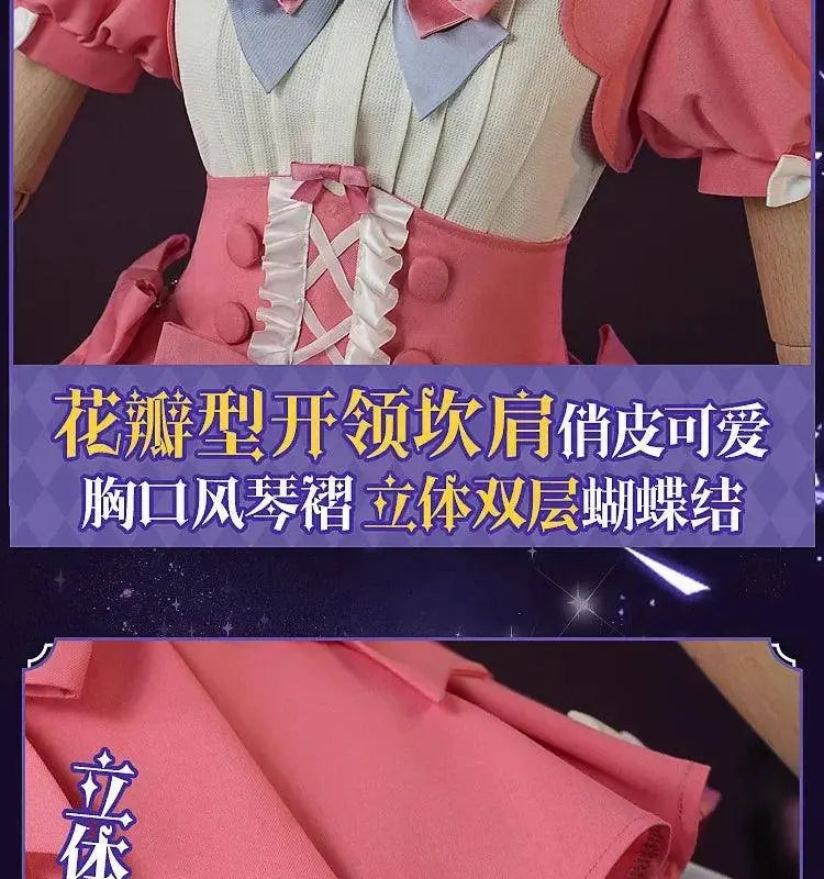 Identity V Game Cheerleader Lily Barrier Cosplay Costume Women Pink Dress Wig Anime Role Play Outfit Halloween Party Clothing - Tophatter Daily Deals